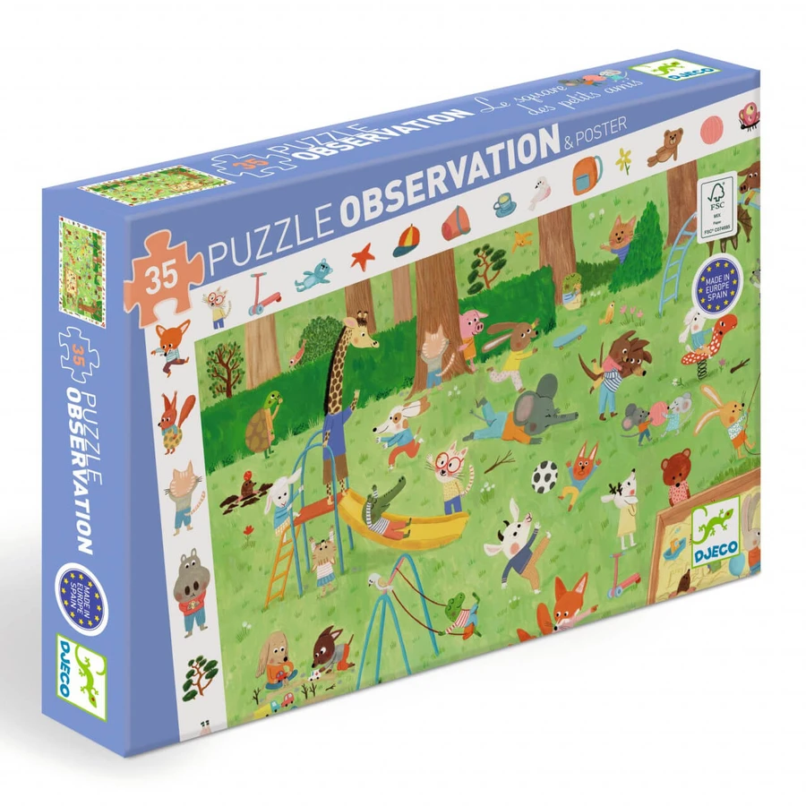 Beobachtungspuzzle Little Friends Garden, Djeco