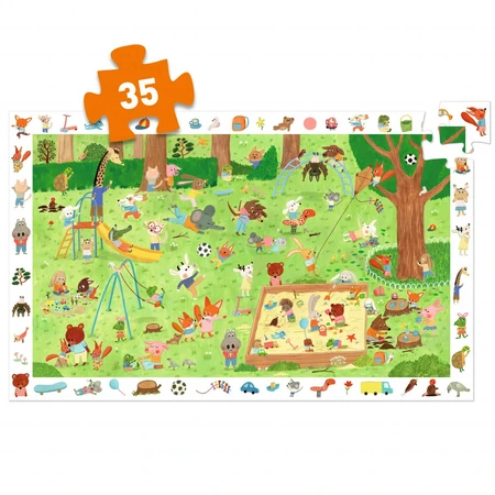 Beobachtungspuzzle Little Friends Garden, Djeco