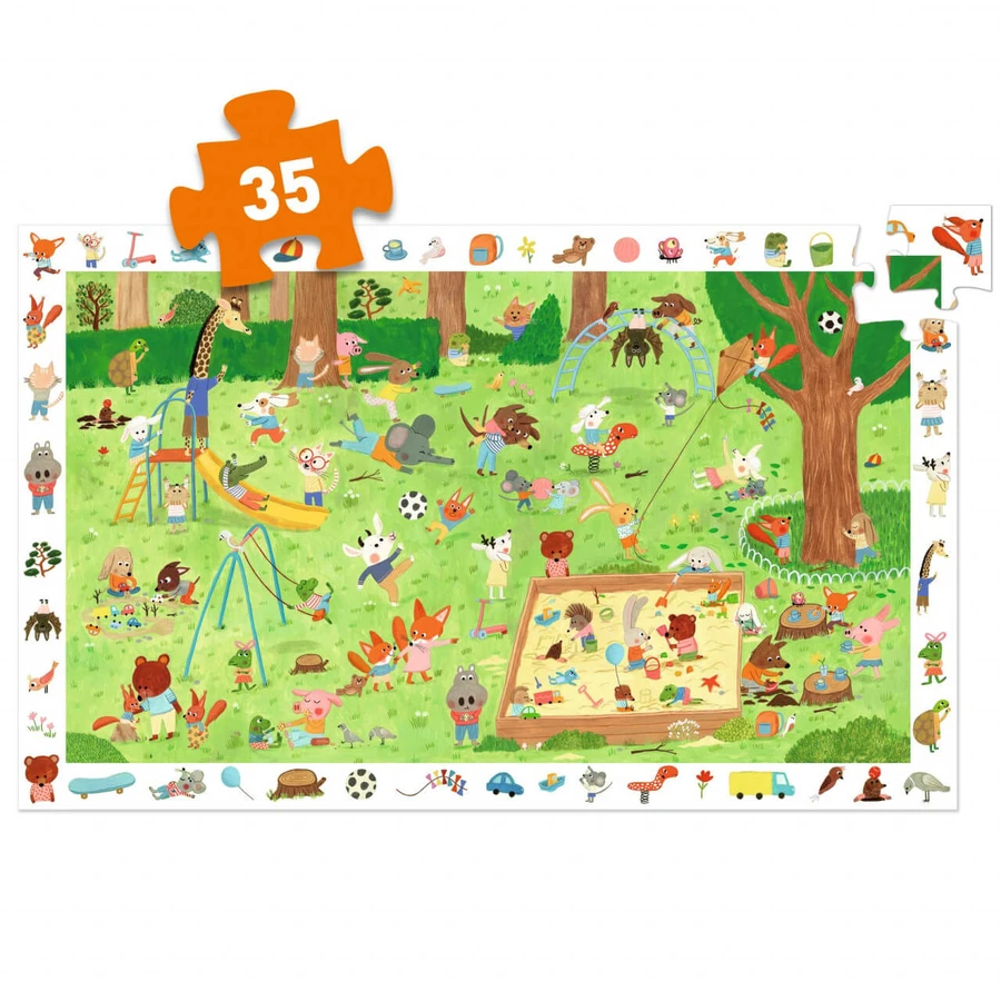 Beobachtungspuzzle Little Friends Garden, Djeco