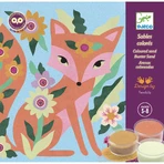 Creative workshop with sand and glitter, Bright animals