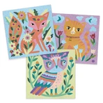 Creative workshop with sand and glitter, Bright animals