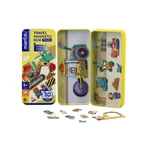 Magnetic puzzle in metal box, matching game - Trucks