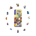 Magnetic puzzle in metal box, matching game - Trucks