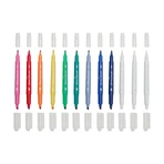 Stamp-A-Doodle Stamp-A-Doodle dubbele krijtjes - set van 9 kleuren en 3 kleurwisselende stempels