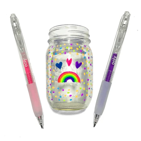Lote de 6 rotuladores de gel de neón multisuperficie Jelly Gloss - Colores vibrantes
