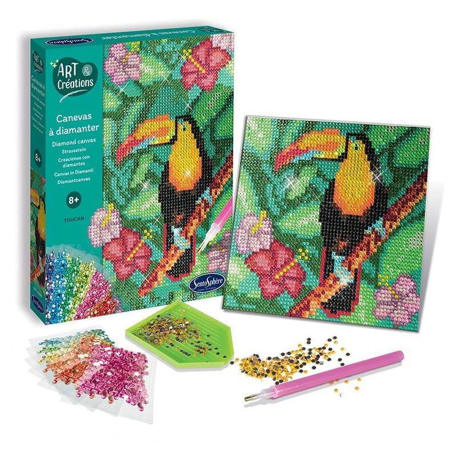 Creative kit with rhinestones, Tucan