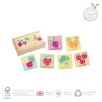 Puzzle en bois dans sa boîte Légumes, orangers Jouets