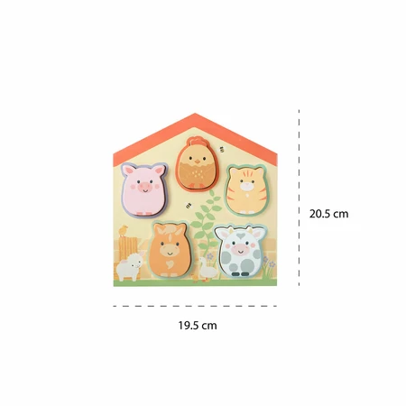 Puzzle en bois avec animaux de la ferme, Orange Tree Toys