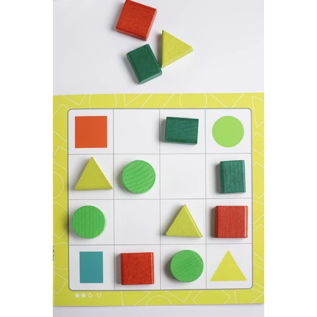 Juego de lógica de madera - Sudoku para niños, 16 piezas