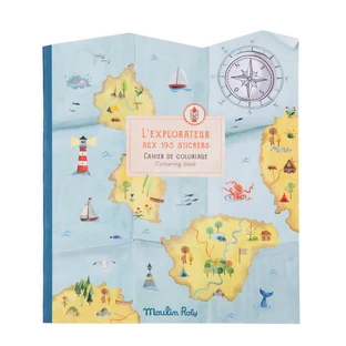 Malbuch mit Aufklebern Explorers, Moulin Roty