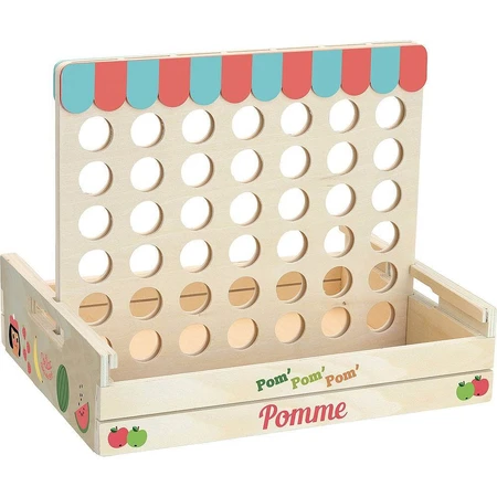 Juego de madera "Coloca 4 en raya", de madera