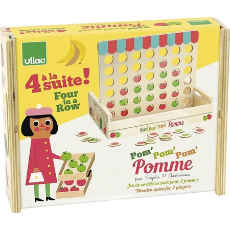 Juego de madera "Coloca 4 en raya", de madera