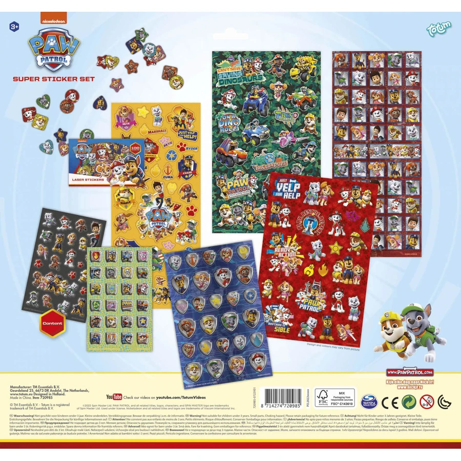 Paw Patrol Super Aufkleber Set, Paw Patrol Puppy Patrol
