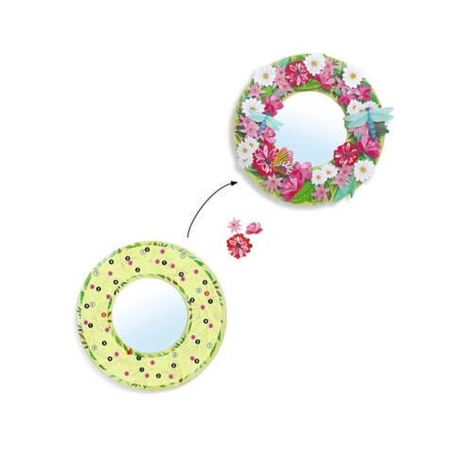 DIY Djeco set, espejos en flor