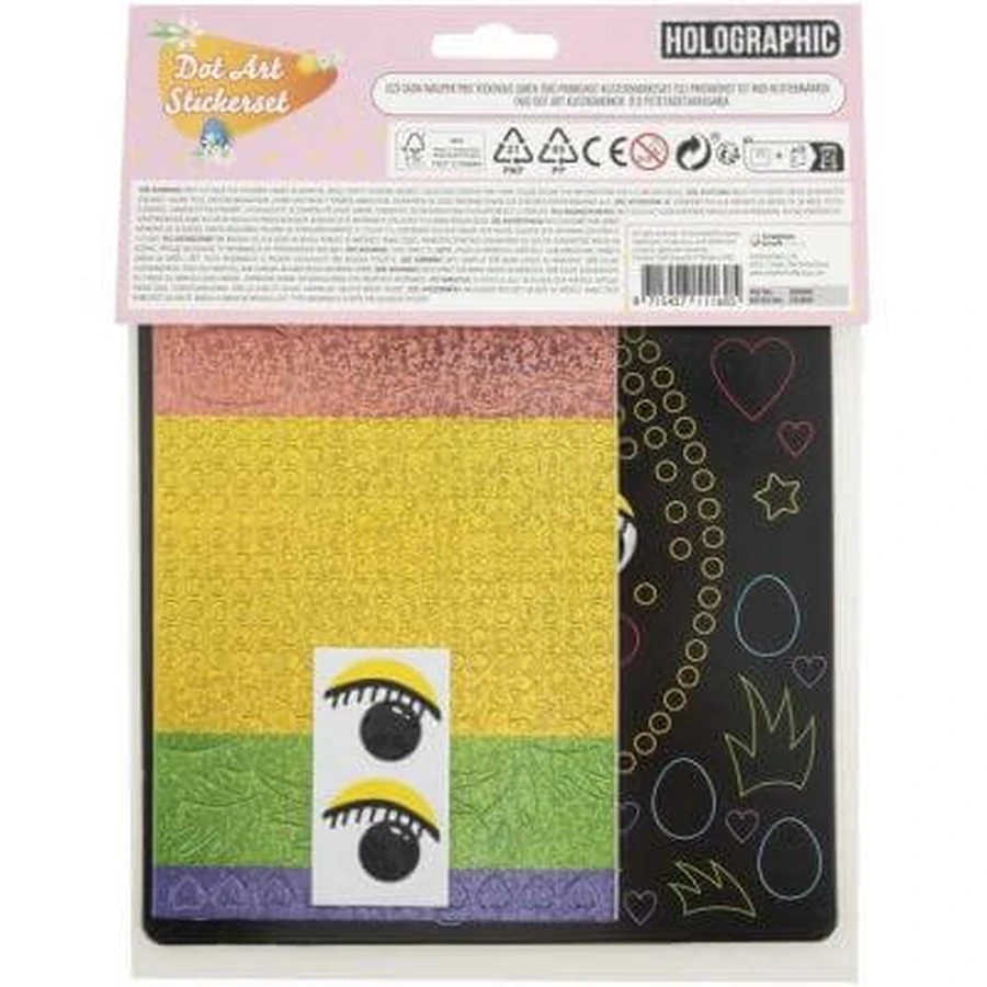 Kreativset Mosaik mit holografischen Aufklebern, Dot Art, Ostern, Huhn
