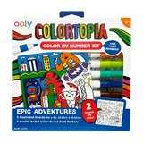 Kreatywny zestaw do malowania po numerach z markerami Colortopia - Epickie przygody (zestaw 6 podwójnych kolorów)