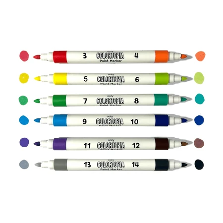 Set de pintura creativa Colortopia con rotuladores - Aventuras épicas (Set de 6 colores dobles)