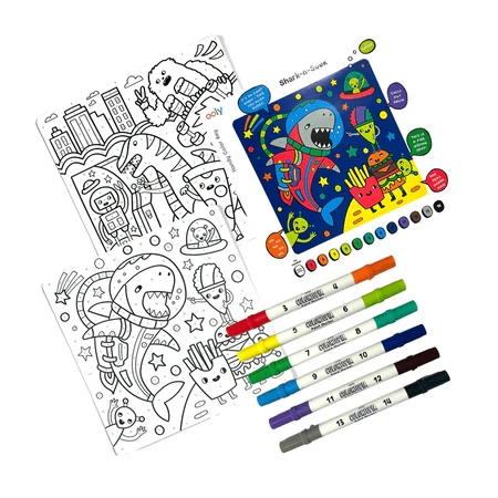 Set de pintura creativa Colortopia con rotuladores - Aventuras épicas (Set de 6 colores dobles)