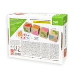 Wooden logic blocks, with pattern, 4 pieces