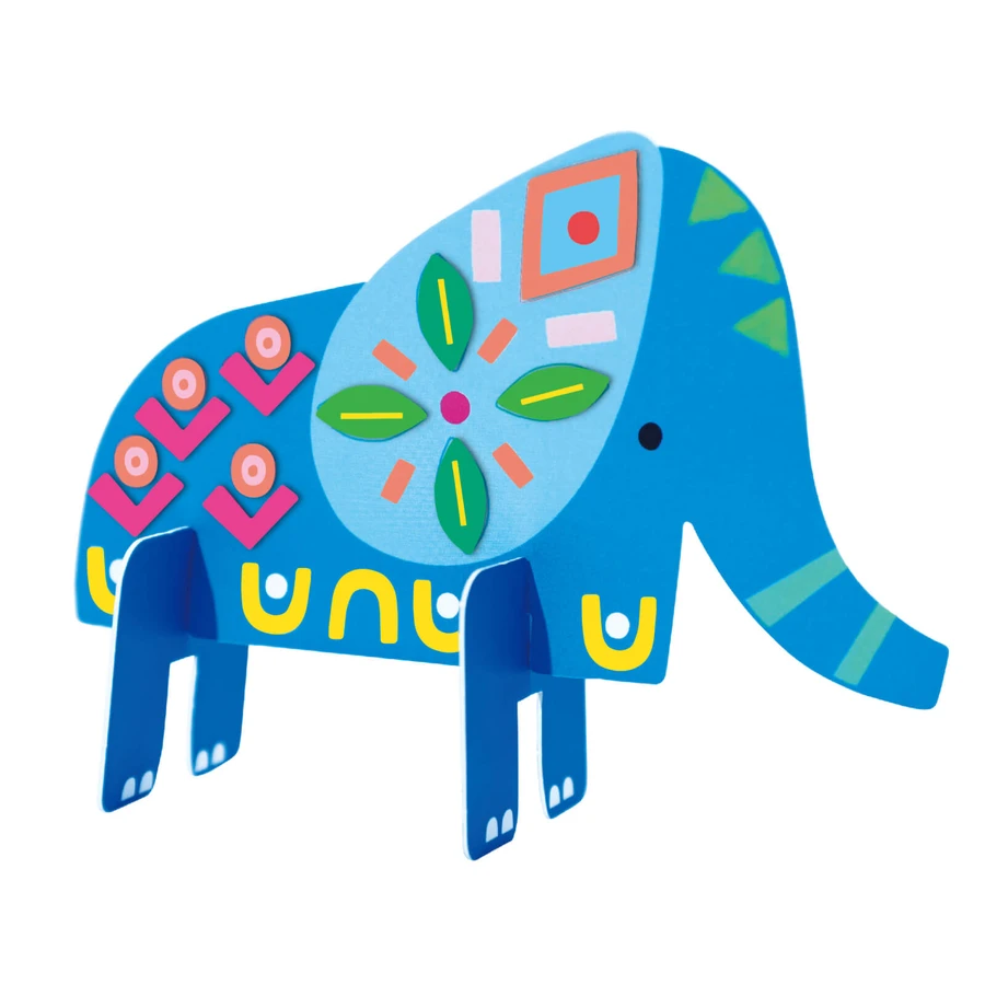 Stick'N'Play creative game with 3D scenes and repositionable stickers - Safari Animals