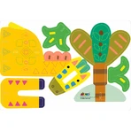 Stick'N'Play creative game with 3D scenes and repositionable stickers - Safari Animals