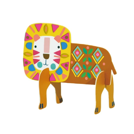 Stick'N'Play creative game with 3D scenes and repositionable stickers - Safari Animals