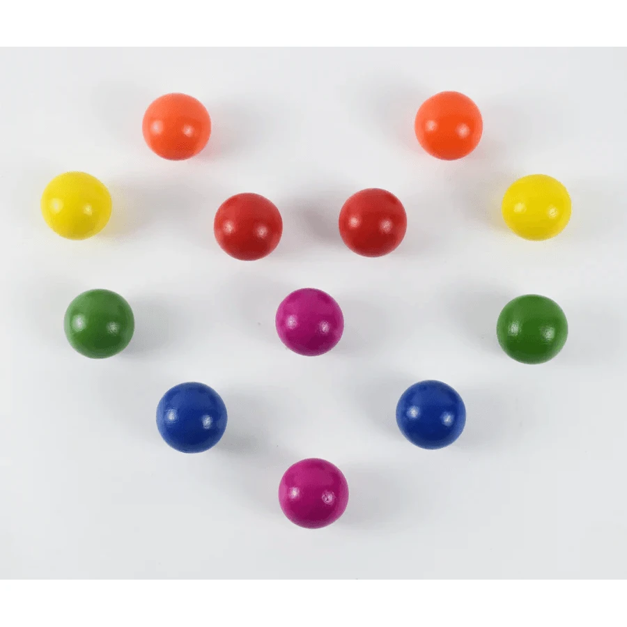 Set bile lemn pentru circuitul cu bile Magbrix Marble Run