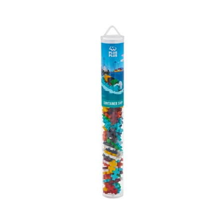 Bouwset Plus-Plus, buis 100 stukjes, Containerschip