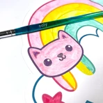 Kit aquarelle - Facile à peindre - Arc-en-ciel, Playful Painters