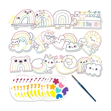 Kit aquarelle - Facile à peindre - Arc-en-ciel, Playful Painters