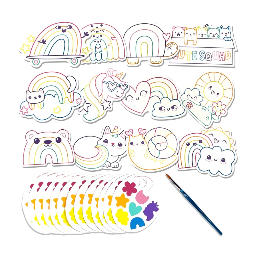 Kit aquarelle - Facile à peindre - Arc-en-ciel, Playful Painters