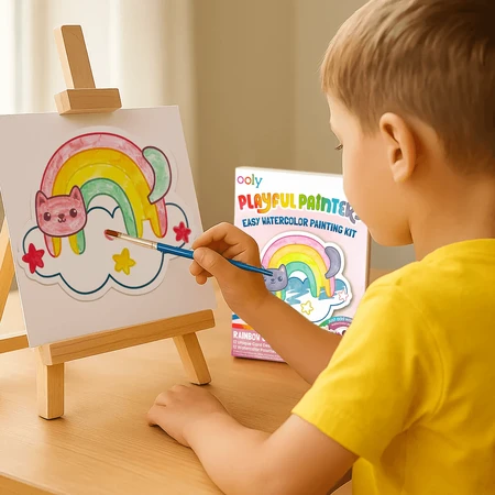 Kit aquarelle - Facile à peindre - Arc-en-ciel, Playful Painters