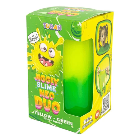 Kit d'expérimentation JIGGLY SLIME NEO DUO, JAUNE-VERTE