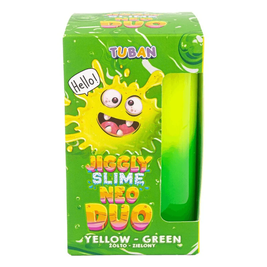 Kit d'expérimentation JIGGLY SLIME NEO DUO, JAUNE-VERTE