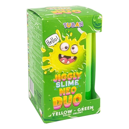 Kit d'expérimentation JIGGLY SLIME NEO DUO, JAUNE-VERTE