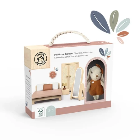 Slaapkamermeubelset voor poppenhuis, Speedy Monkey
