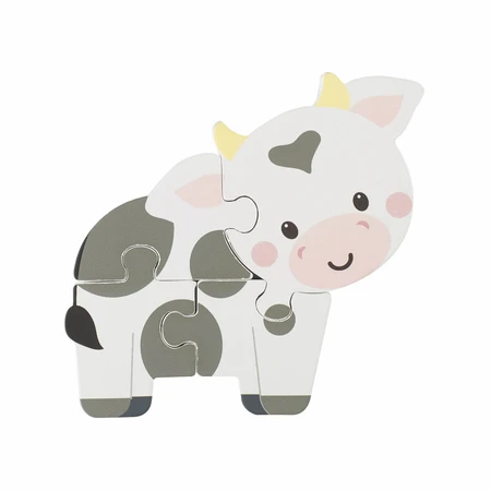 Puzzle de madera de vaca, Orange Tree Toys