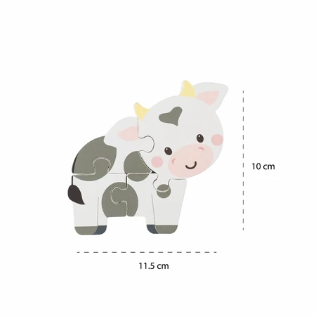 Puzzle de madera de vaca, Orange Tree Toys