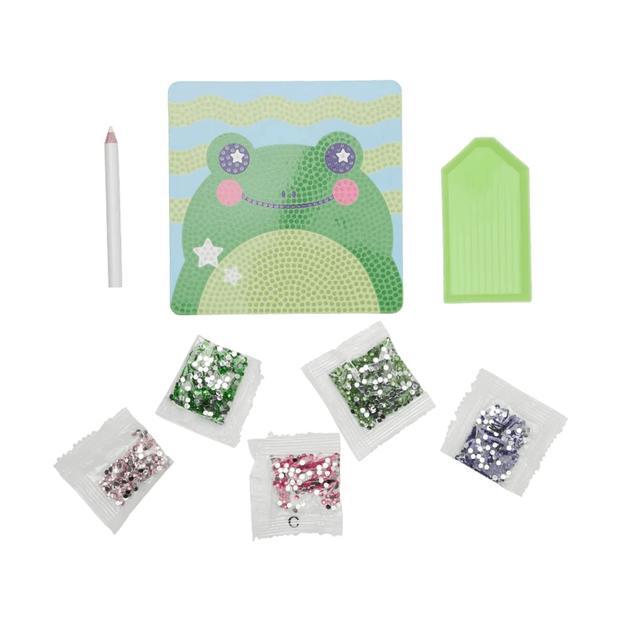 Mini DIY creative workshop with diamonds - Funny Frog