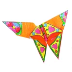 Origami Coloriage papillons, Fridolin