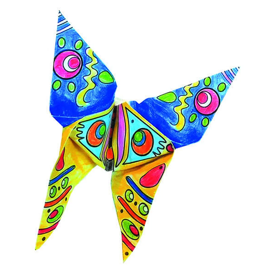 Origami Coloriage papillons, Fridolin