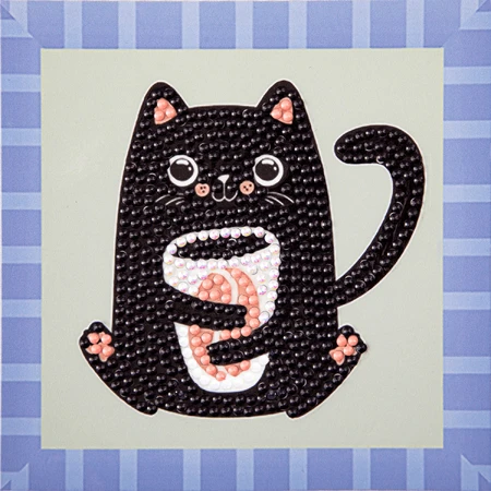 Creatieve diamanten schilderset - Cofee Bean Kitten - kitten