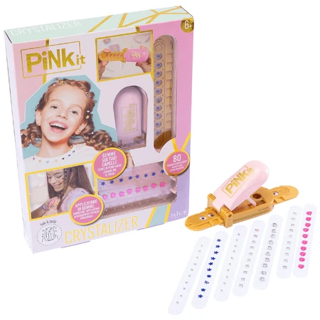 Creative set with multifunctional crystal and decorative stone applicator - Pink It Crystalizer