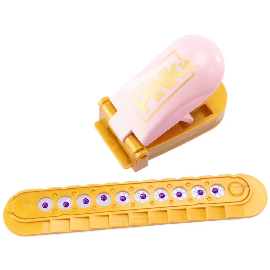 Creative set with multifunctional crystal and decorative stone applicator - Pink It Crystalizer