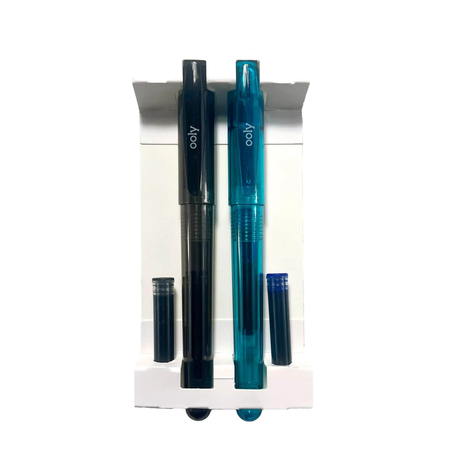 Splendid Duo-Stifte - 2er-Set mit 4 Minen mit blauer und schwarzer Tinte