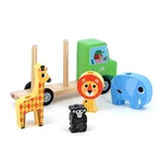 Tractor con 4 animales - Juguete apilable de madera - Vilac