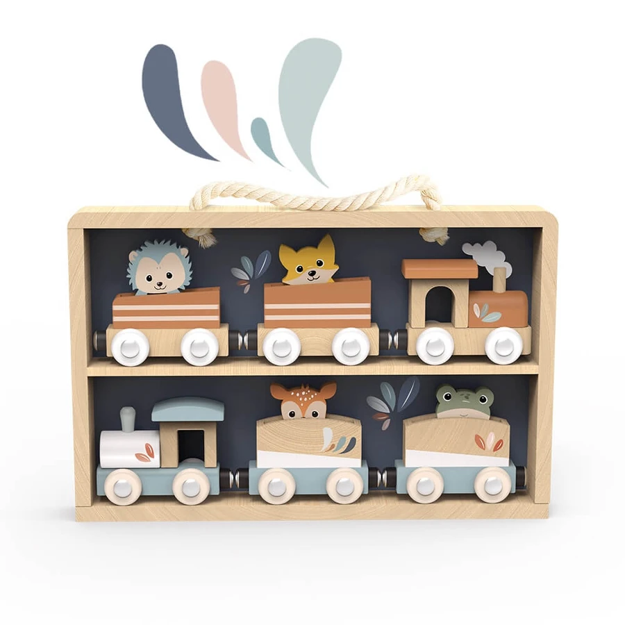 Train d'animaux dans une boîte en bois, Speedy Monkey