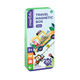 Puzzle magnétique dans une boîte en métal, jeu d'association et de correspondance - Cars