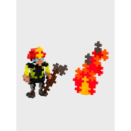Juego de construcción Plus-Plus, tubo de 100 piezas, Bombero