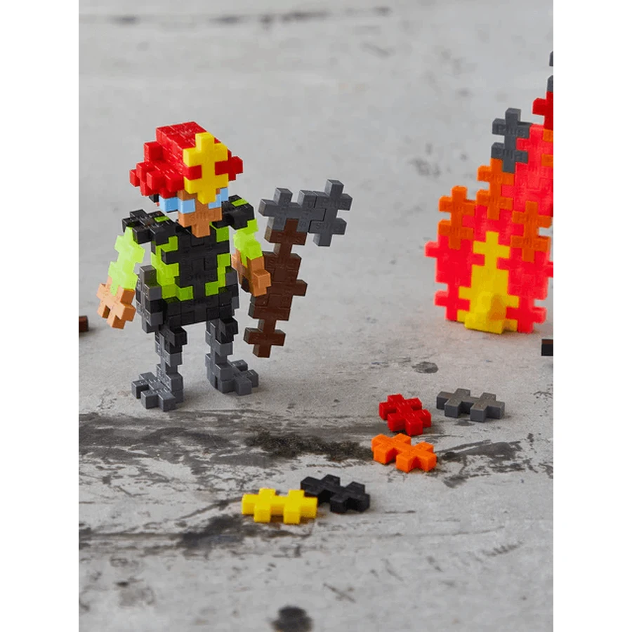 Juego de construcción Plus-Plus, tubo de 100 piezas, Bombero